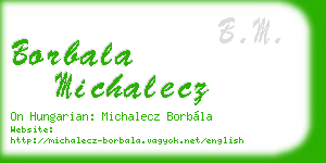 borbala michalecz business card